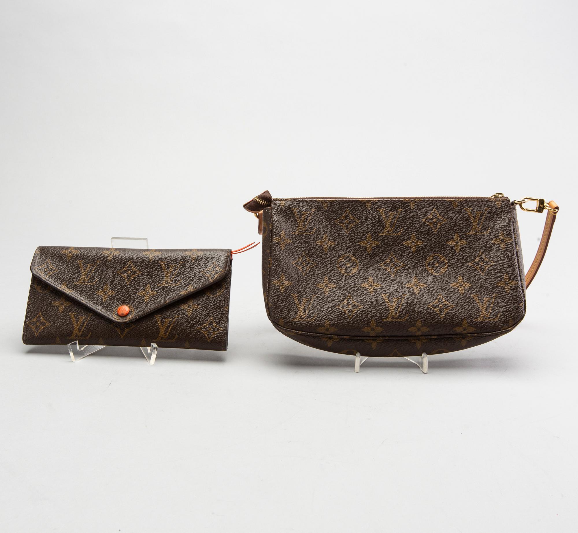 LOUIS VUITTON, pouch och plånbok.