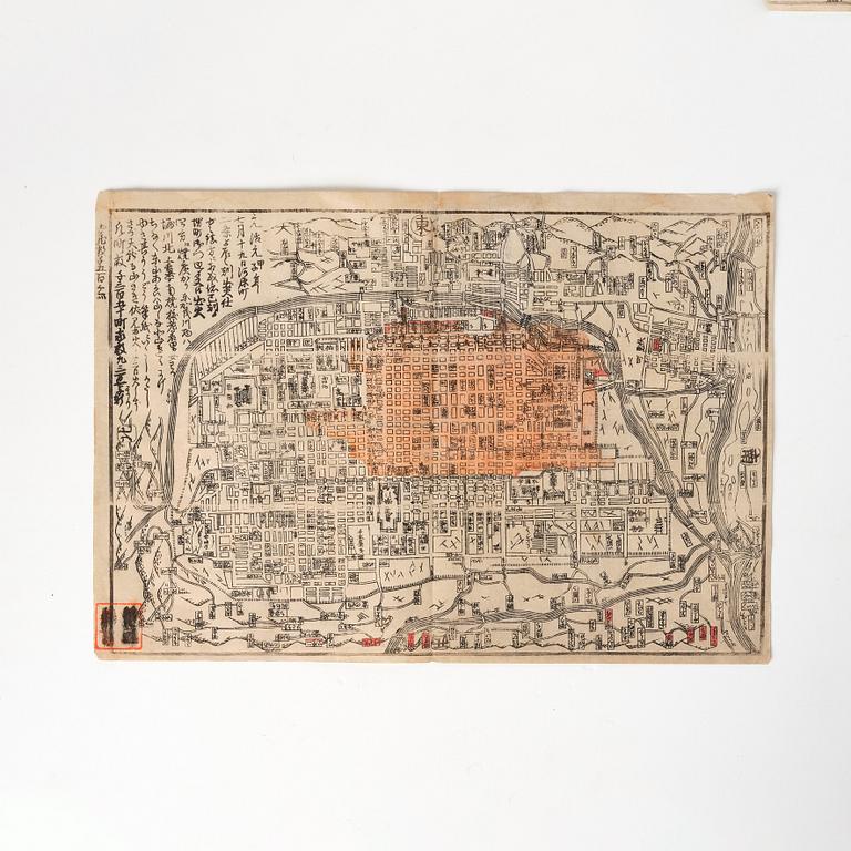 An historical Atlas over China, 19th Century efter Nagakubo Sekisui (1717-1801).