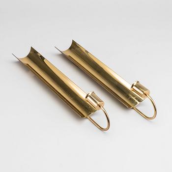 PIERRE FORSELL, a pair of brass wall lights, "Reflex", Skultuna.