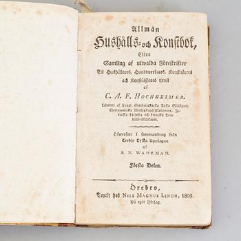 BOOKS, four volumes, 18th and 19th century.