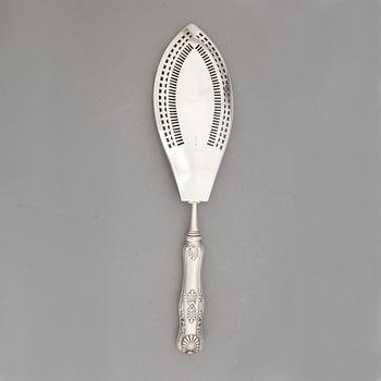 FISKSPADE, silver, "Engelsk Snäck", Per Zethelius, Stockholm, 1809. Vikt ca 155 gram.
