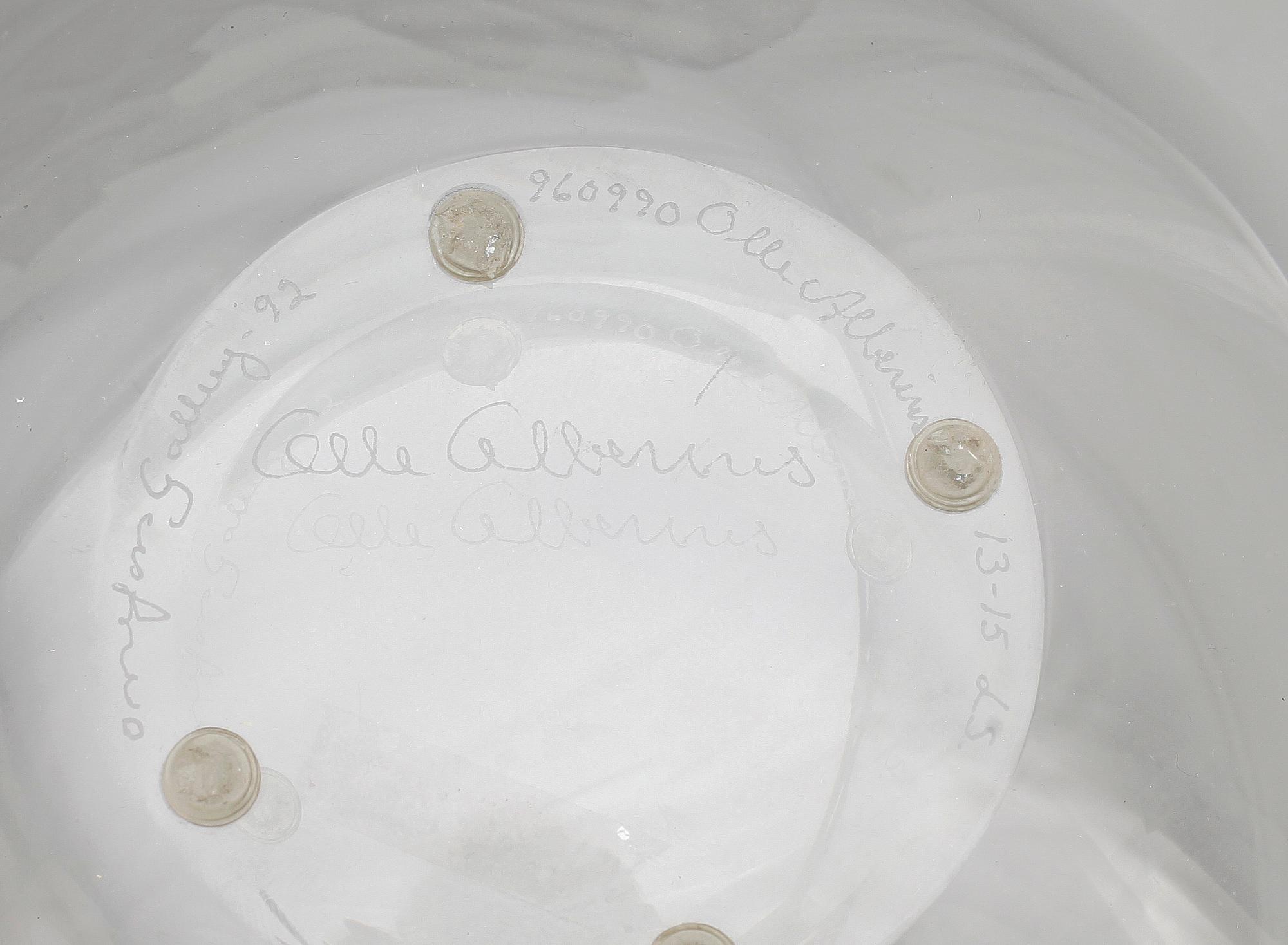 SKÅL, glas. Olle Alberius, Orrefors Gallery -92.