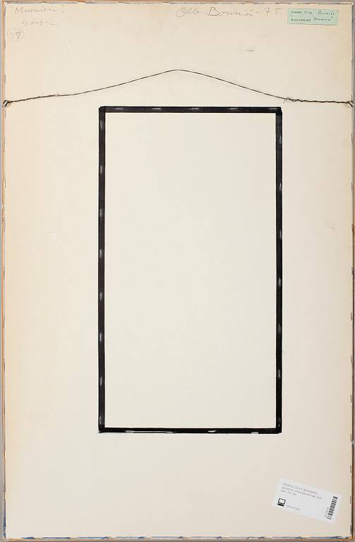 OLLE BONNIÉR, gouache, monogramsign och dat -75.