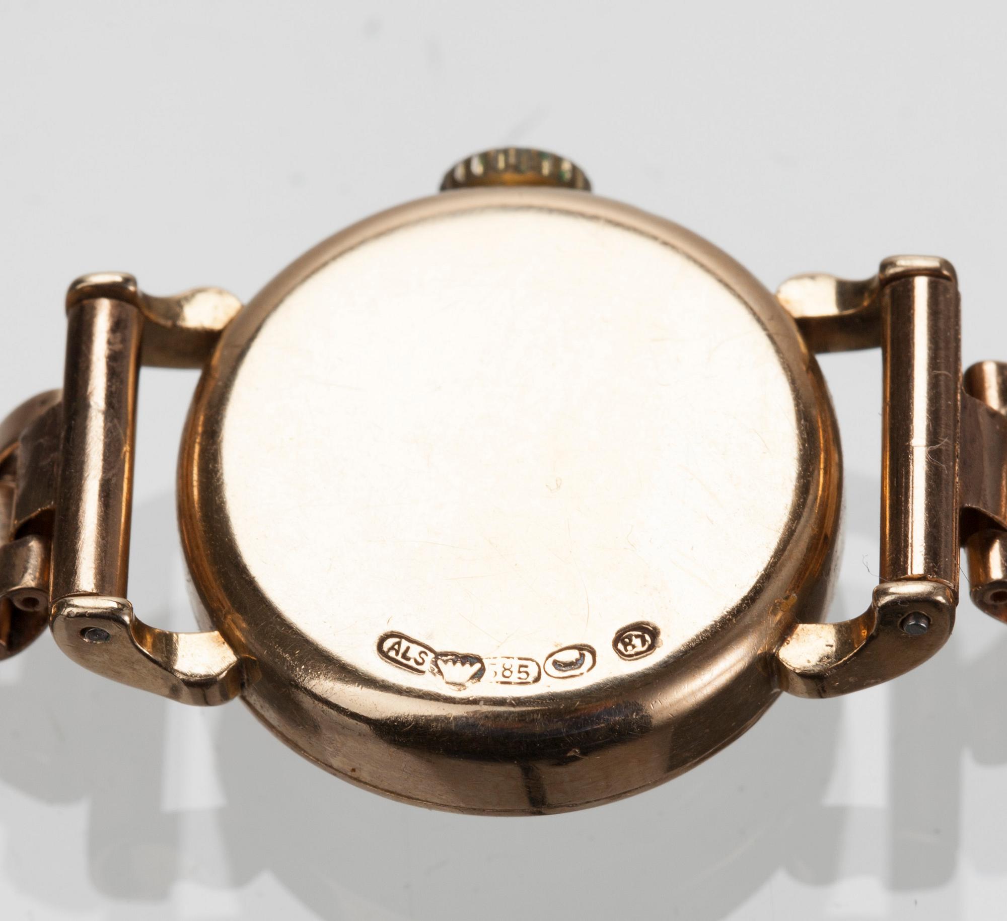 ARMBANDSUR, dam, 14K guld, Girard Perregaux, guldarmband. Finska stämplar i armbandet 1955. Vikt 20,6 g.