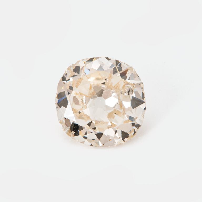 A loose old-cut diamond weight 2.35 cts quality ca L/M i.