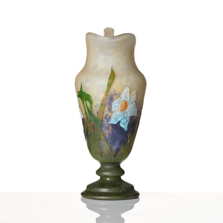 Daum, an Art Nouveau cameo glass jug, Nancy France.