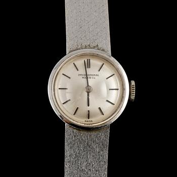 DAMARMBANDSUR, 18k vitguld, IWC, omkring 1900-talets mitt.