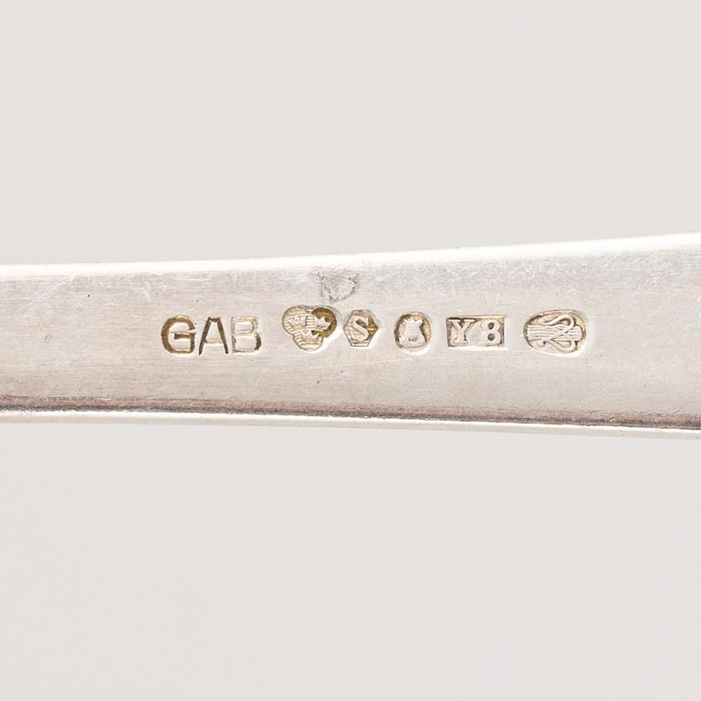 Jacob Ängman, cutlery set, 45 pieces, silver, model Rosenholm.