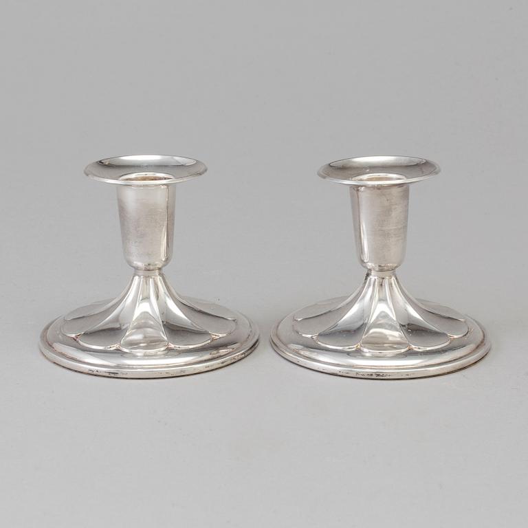 CESON, a pair of silver candlesticks from Gothenburg, 1987.