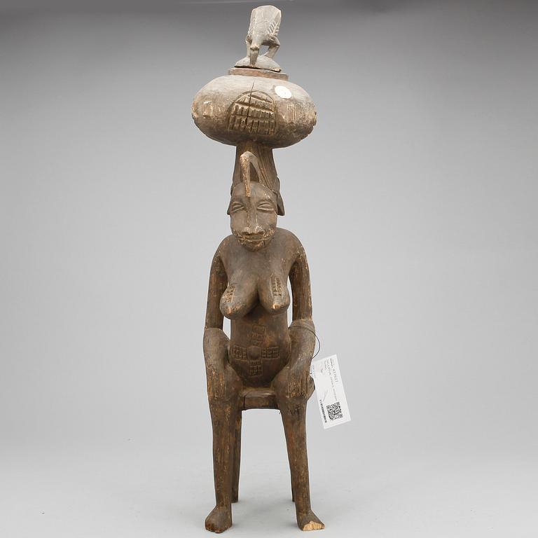 SKULPTUR, AFRIKA, möjligen Sudan, 1900/2000-tal.