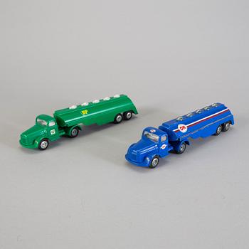 Two Tekno tanker trucks, Denmark, 1960s.