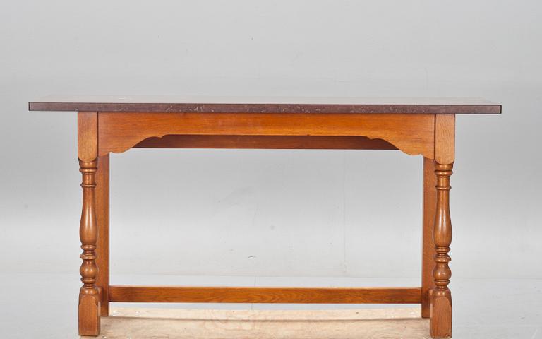 VÄGGBORD, med stenskiva, barockstil. 1900-tal.