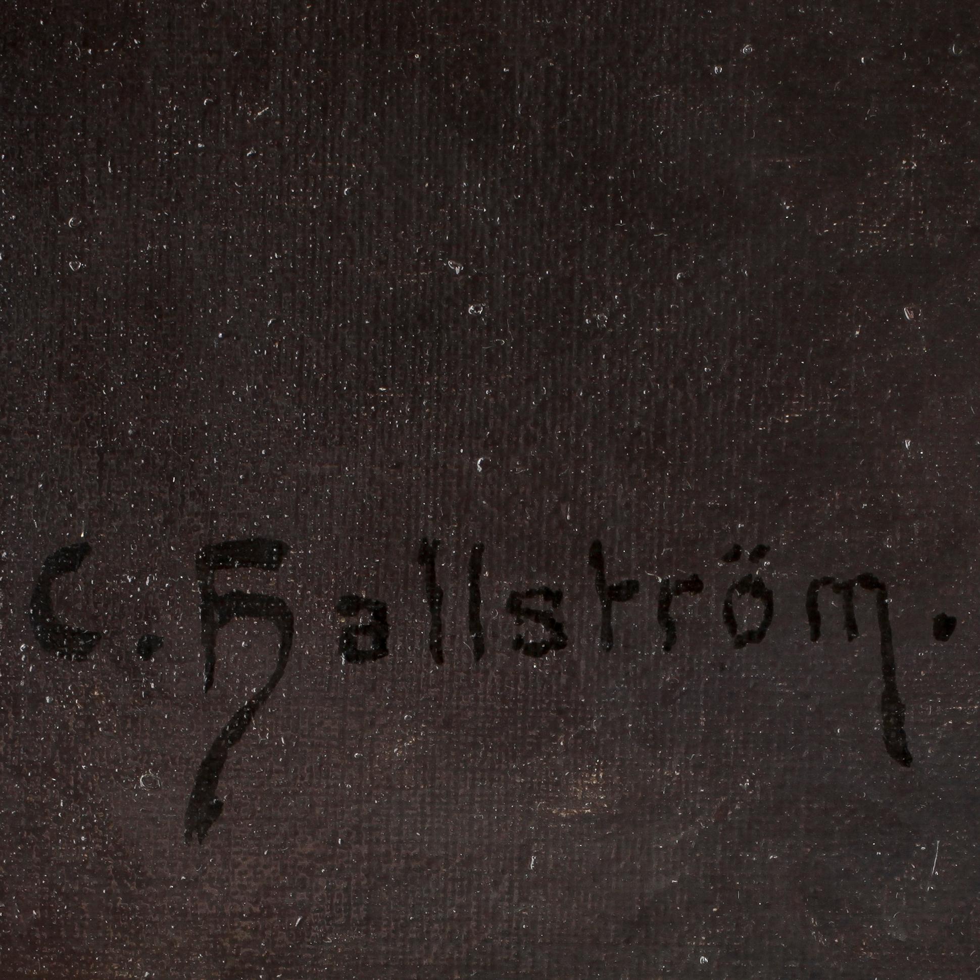 CARL HALLSTRÖM, olja på duk, signerad.
