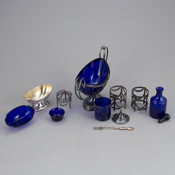 BORDSSET, 5 delar + sked, sterlingsilver, Mema, 1965 och 1966.