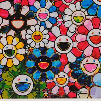 Takashi Murakami, "Flowers with smiley face".