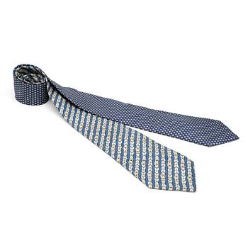 630. HERMÈS, två stycken slipsar.