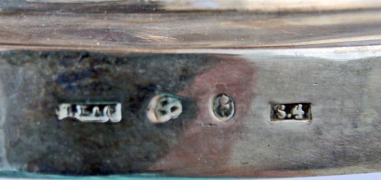 SOCKERSKÅL, silver, nyrokoko, Lars Larsson & C:o 1848, vikt 696g.