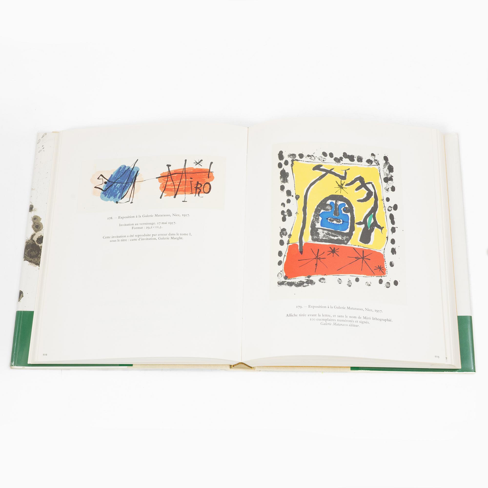 Joan Miró, bok, "Miró Lithographe II: 1953-1963", 1975.