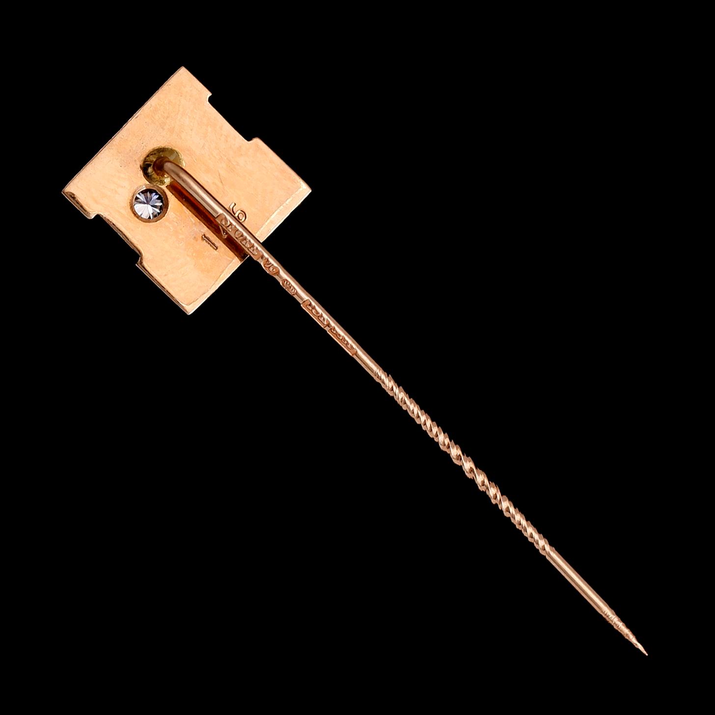 SLIPSNÅL, 18K guld, Sporr, 1986. Total vikt ca 2 g.