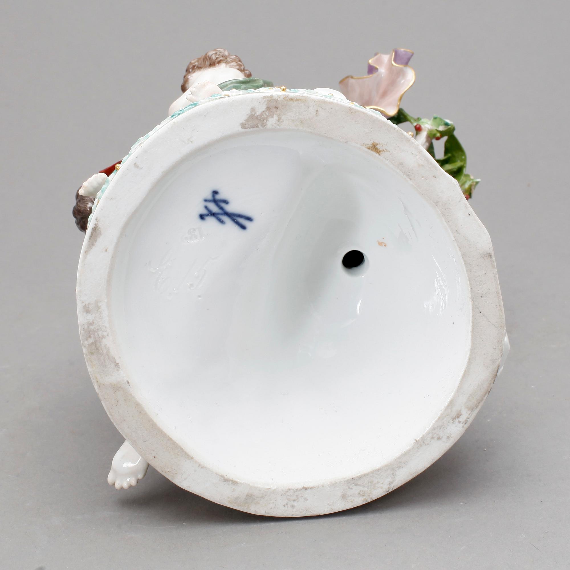 FIGURIN, porslin, Meissen, sent 1800-tal.