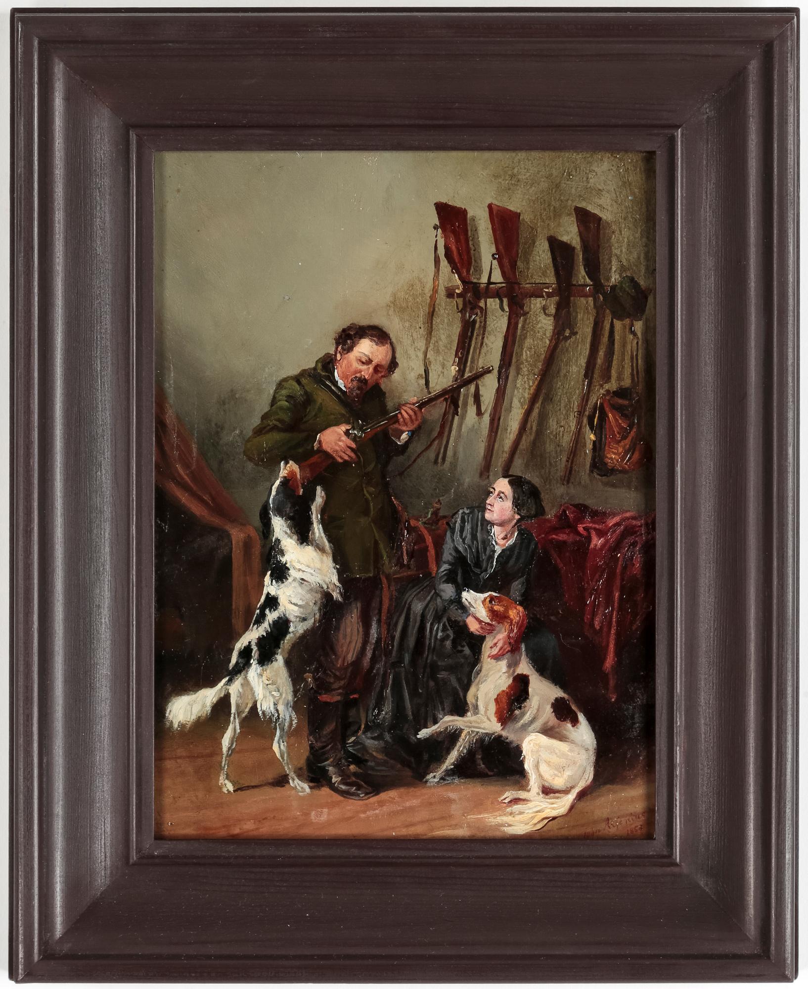 JOHN GEORG ARSENIUS, olja på pannå, signerad John Arsenius 1853.