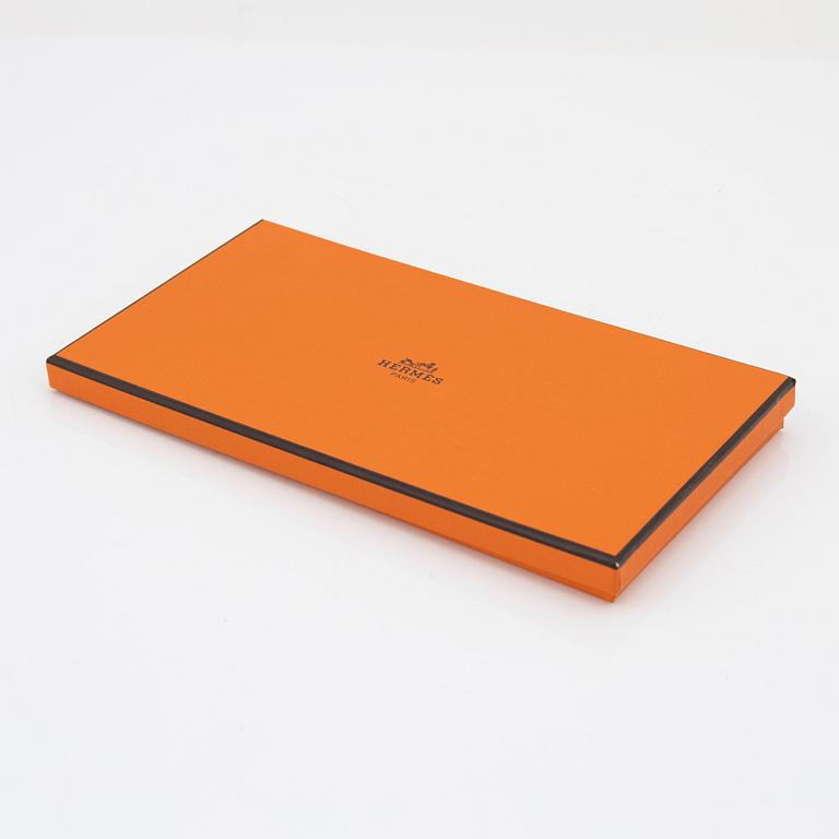 Hermès, A orange Veau Gulliver 'Divers (agendas) Trousse Zipp' pencil case, 2003.