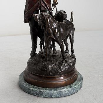 HIPPOLYTE MOREAU, after. Sculpture, bronze, signed. Height 78 cm.