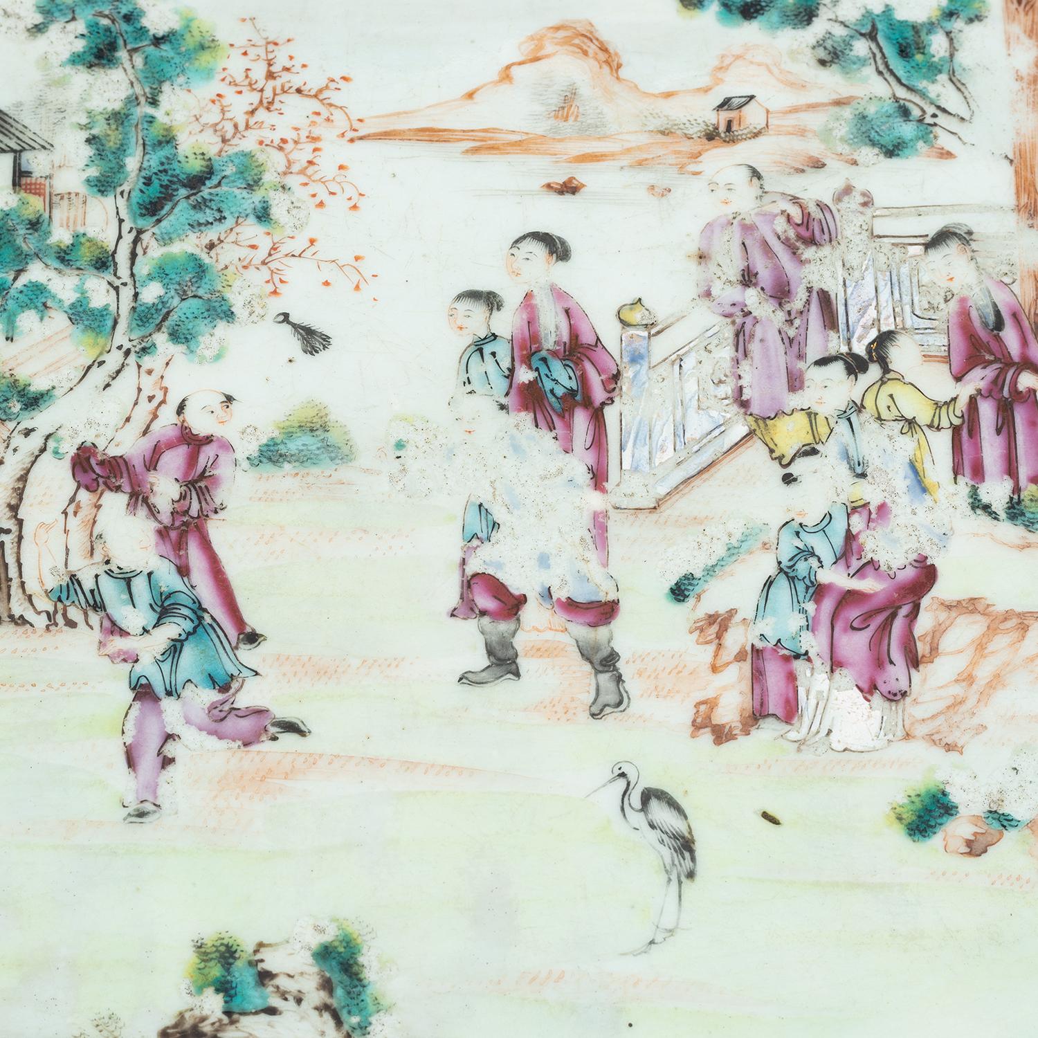 Serveringsfat, kompaniporslin. Qingdynastin, Qianlong (1736-95).