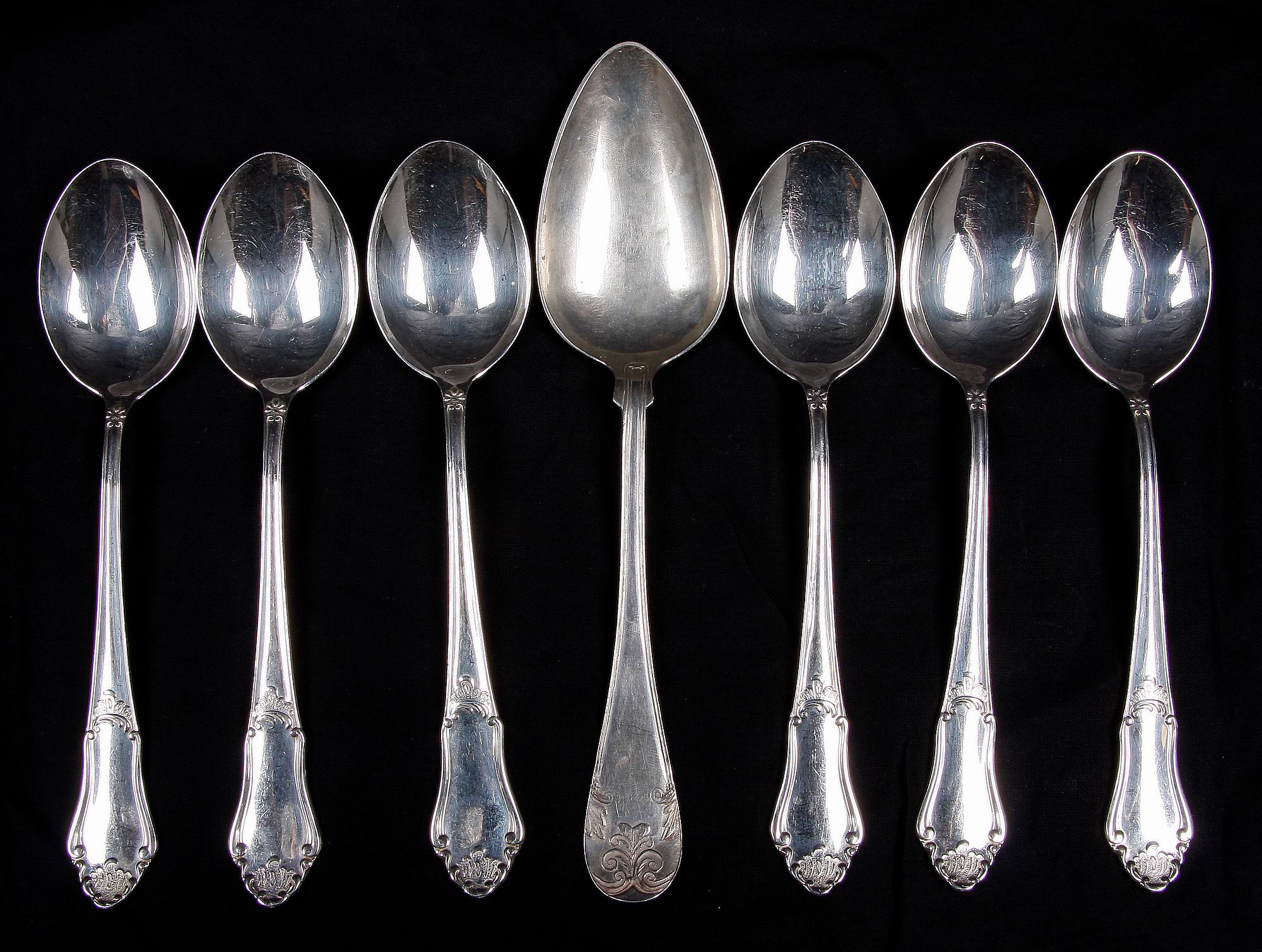 PARTI BESTICK, 20 delar, silver, 1800/1900-tal, vikt 470 g.