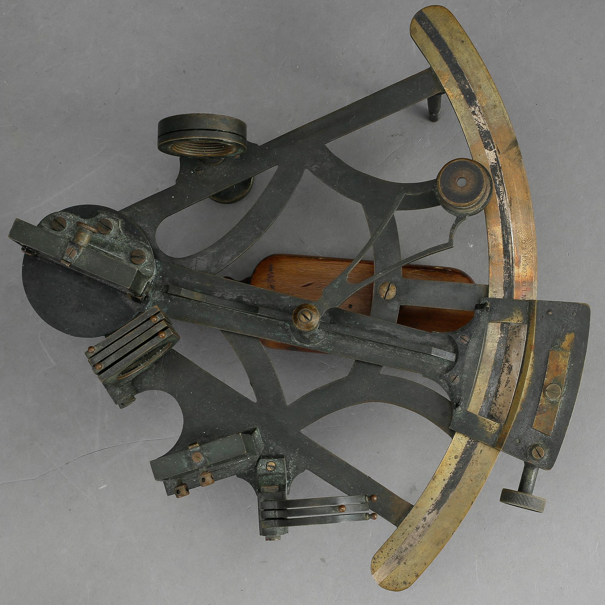 SEXTANT i SCHATULL, Reynolds & son Ltd, London, omkring 1900.