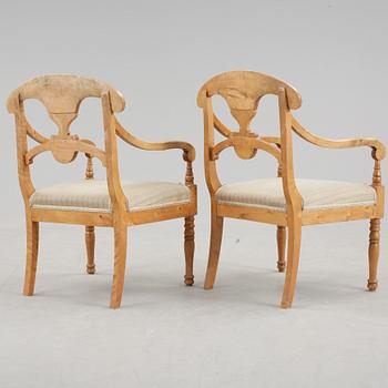 KARMSTOLAR, ett par, Karl-Johan, 1800-talets första hälft.