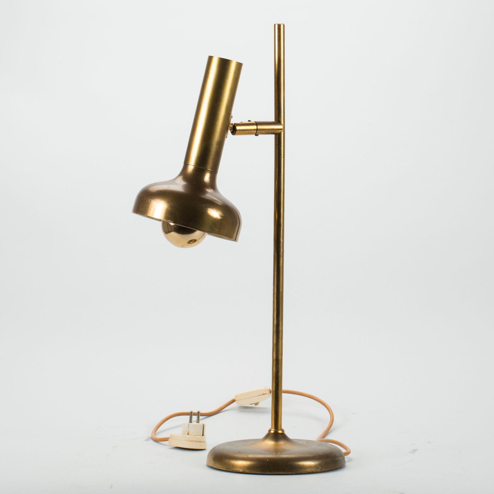BORDSLAMPA, 1900-talets andra hälft.