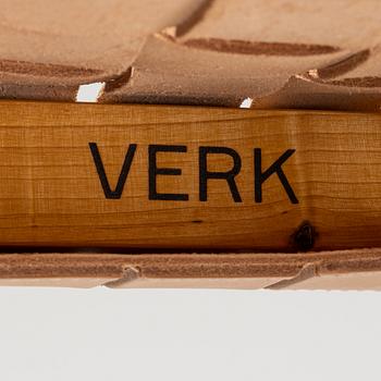 David Ericsson, four birch charis with leather seating.