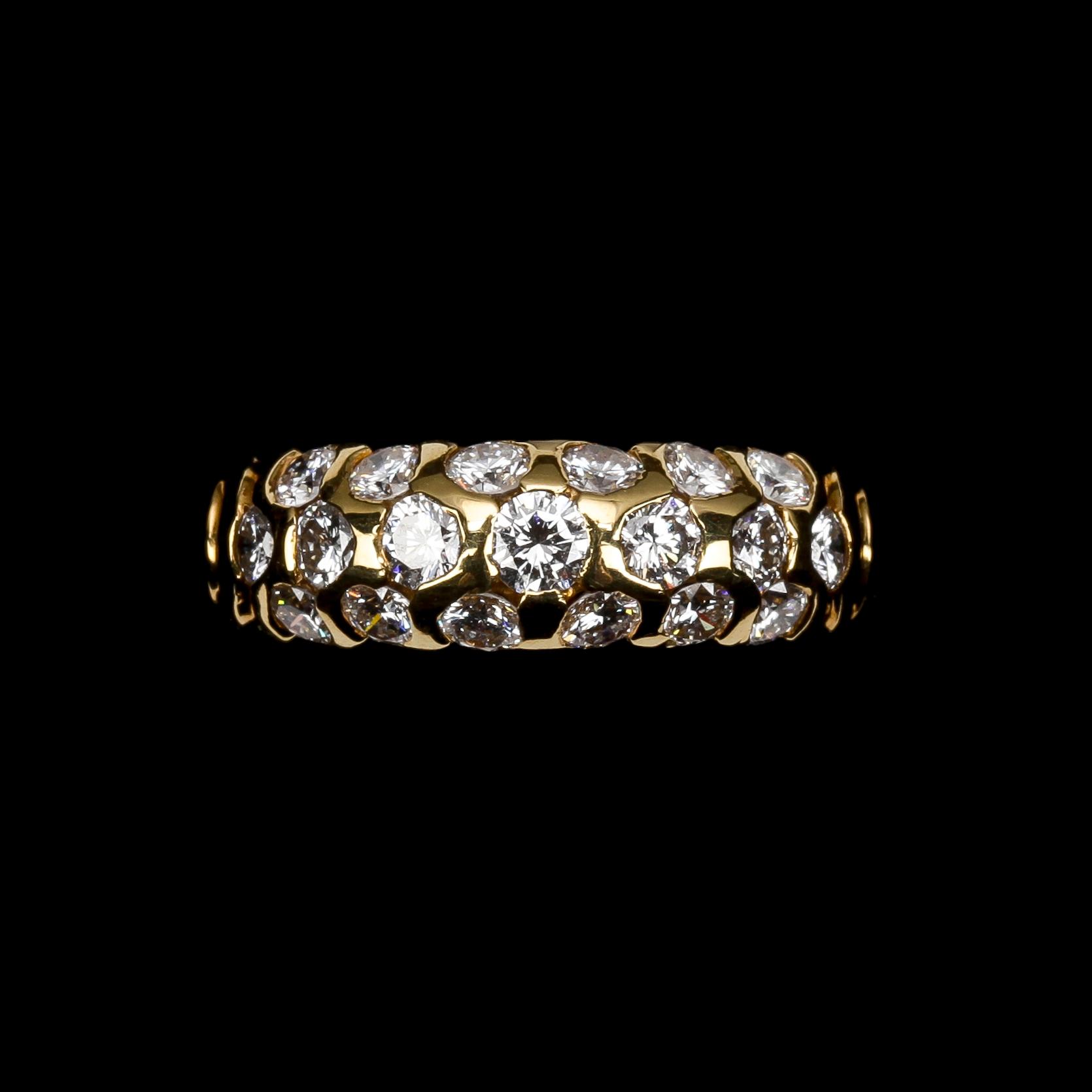 RING, brilliant cut diamonds, tot. 1.23 cts.