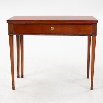A late Gustavian mahogany card table.