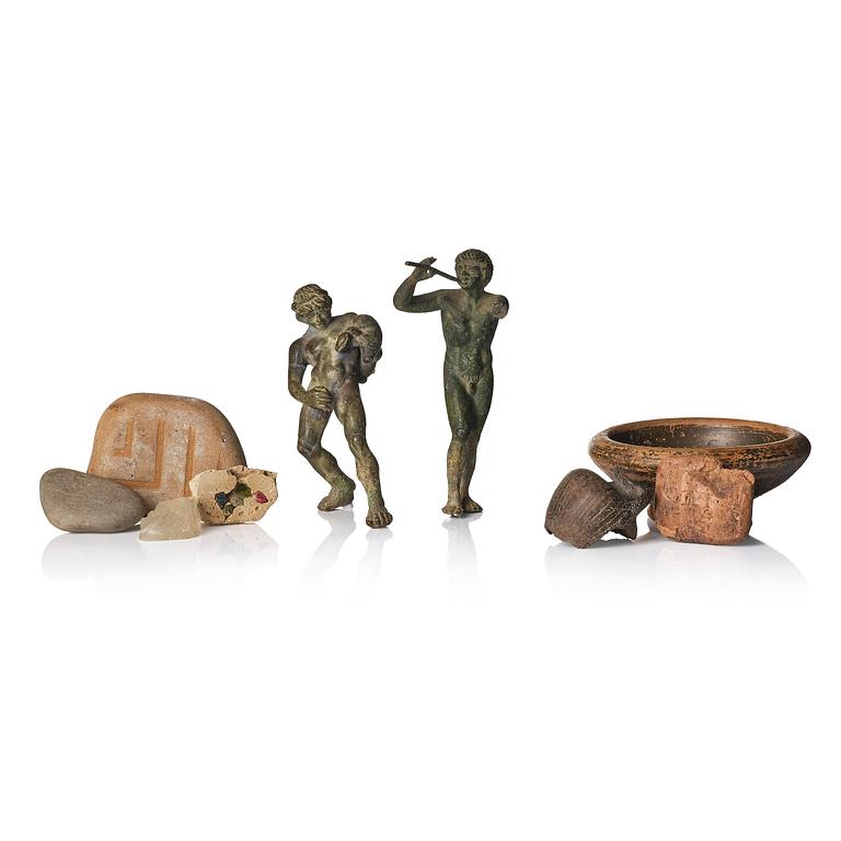 Grand Tour souvenirs, nine pieces, Italy, 19th century.
