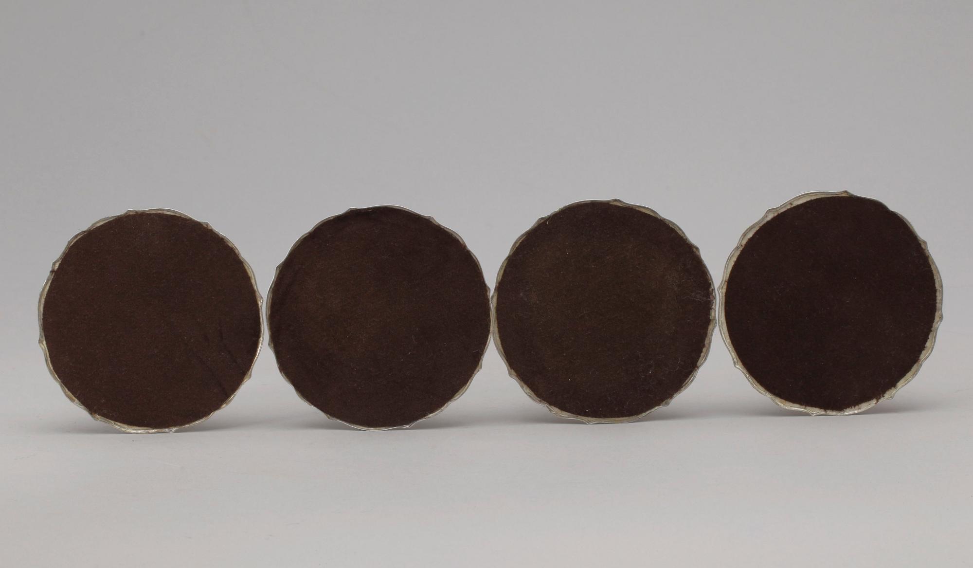 LJUSSTAKAR, två par, silver, Wilhelm Binder, Tyskland, 1900-talets första hälft.