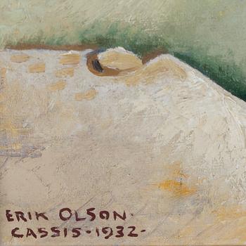 Erik Olson, oil on canvas, signed and dated cassis 1932.