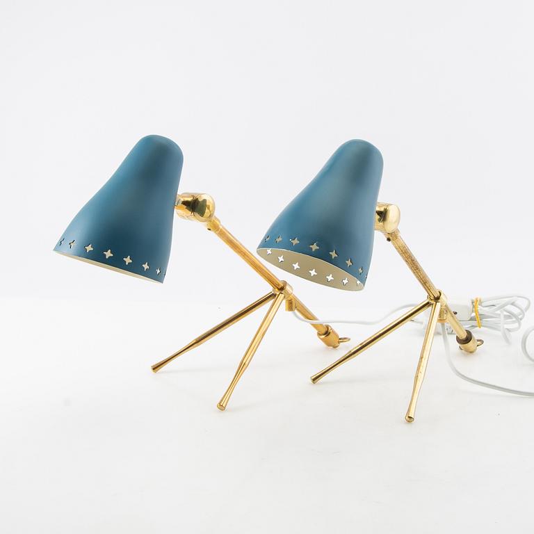 Boris Lacriox, table lamps, a pair, Falkenbergs Belysning, mid-20th century.