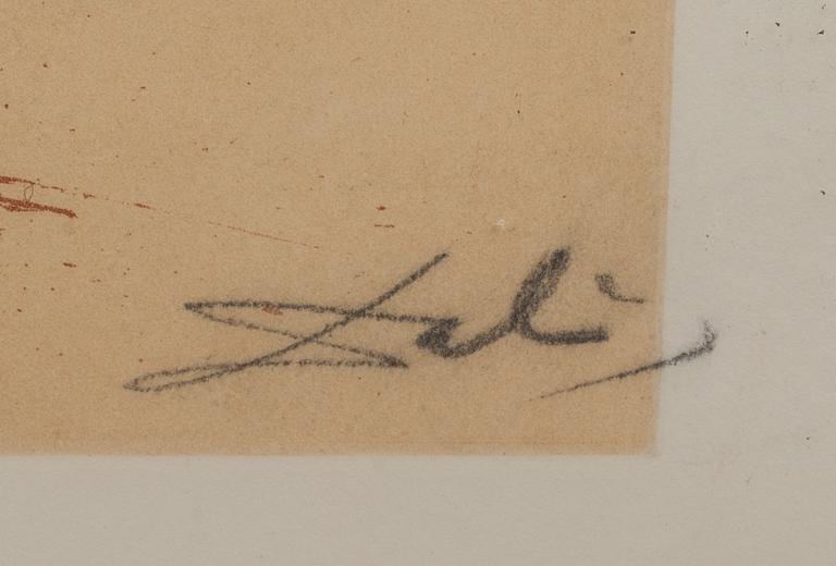 SALVADOR DALÍ, etsning och akvatint, signerad och numrerad 55/80.