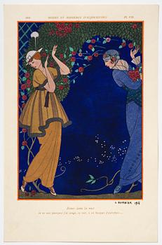 George Barbier, mapp med originalteckning och planscher, "Modes et Manières d'Aujourd'Hui (3e Année)", Frankrike, 1914.