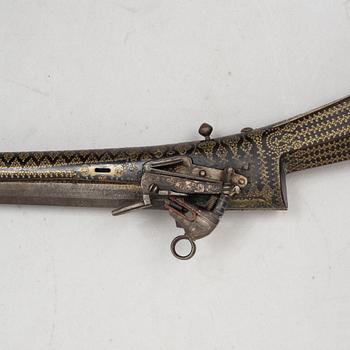A Persian snaphaunce rifle, 18th century.
