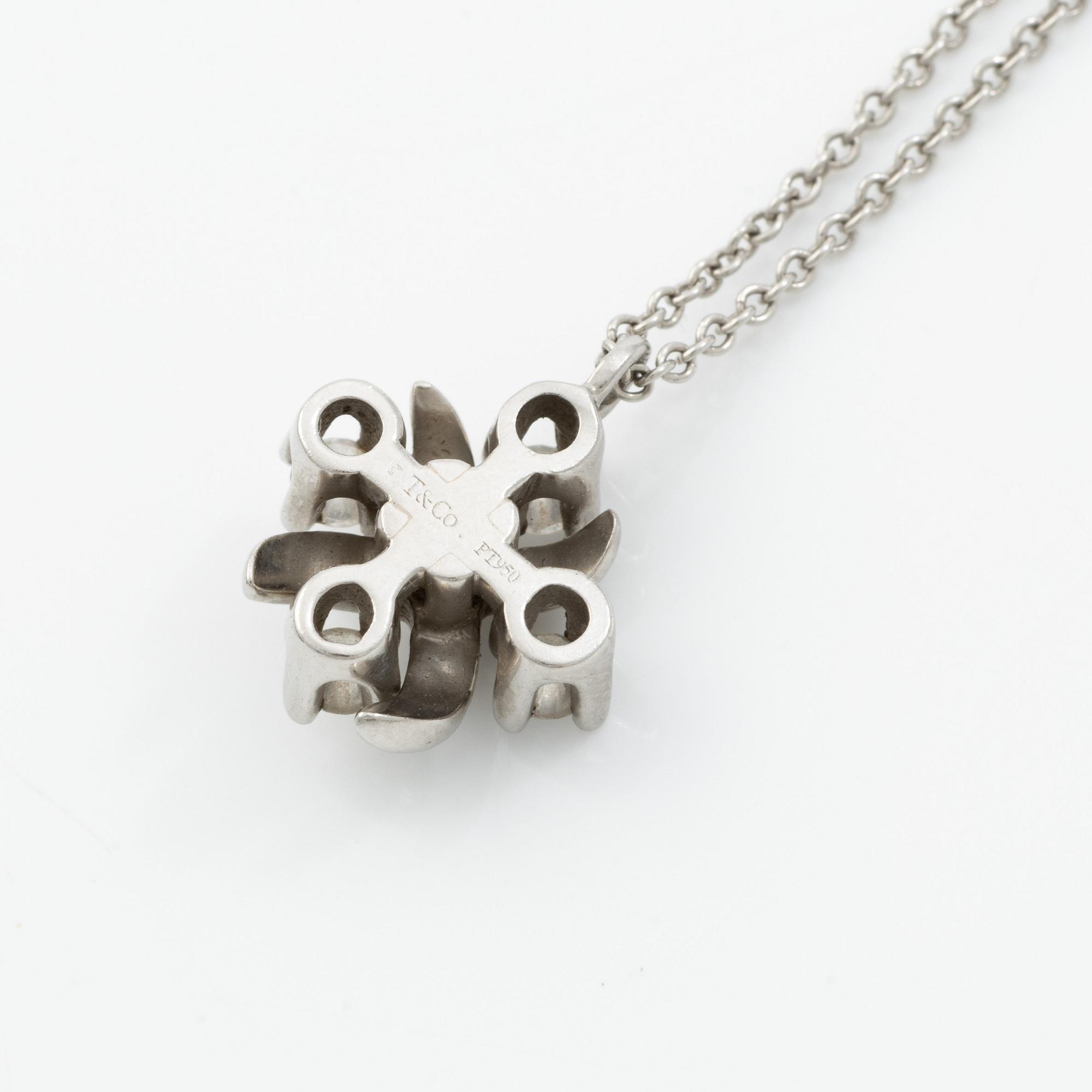 Tiffany & Co, "Lynn pendant", platinum with brilliant-cut diamonds.