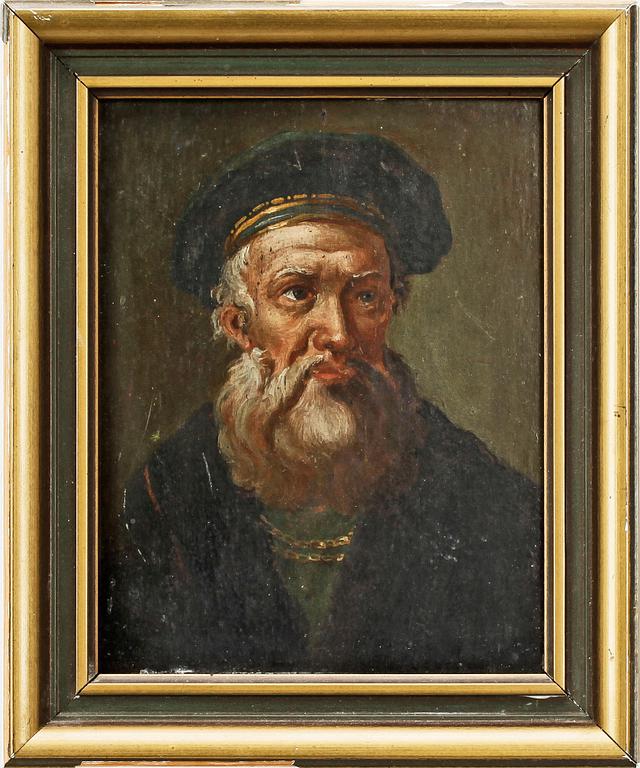 OKÄND KONSTNÄR, olja på pannå, 1800-talets andra hälft.