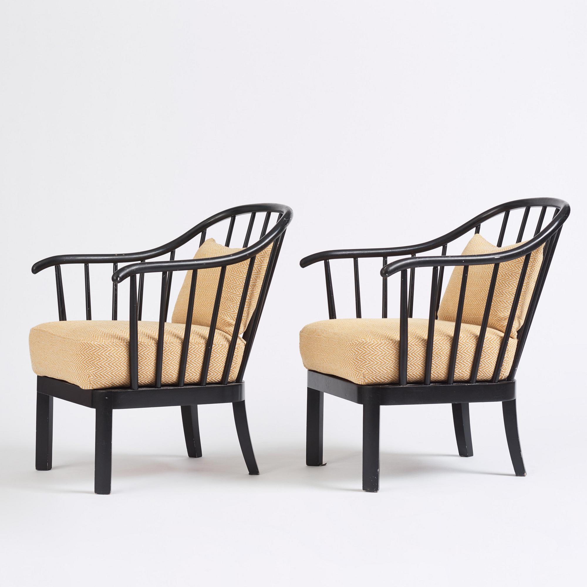 Otto Schulz, a pair of armchairs, Boet, Gothenburg 1930s-40s.