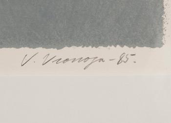 VEIKKO VIONOJA, litografi, signerad och daterad -85. Konstnärens avdrag.