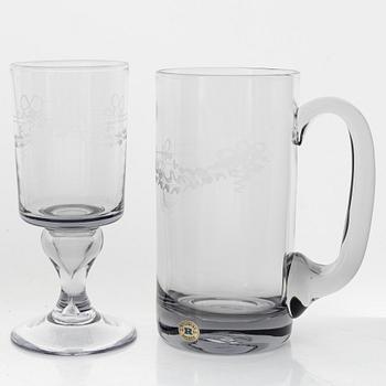A 45-piece 'Antik' glass service, Reijmyre.