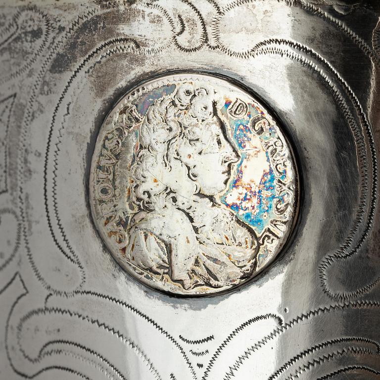 Simson Ryberg, bägare, delvis förgyllt silver, Stockholm 1779. Gustaviansk.