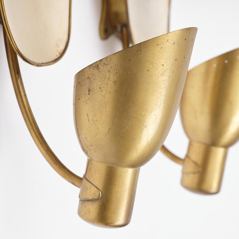 Carl-Axel Acking, a pair of wall lamps model "5029", Bröderna Malmströms Metallvarufabrik, Malmö, 1940s.