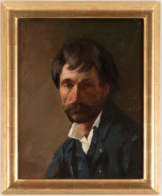 ELISHA TAYLOR BAKER, oil on canvas. Signed and dated Roma 23/4 1889.